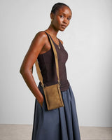 Avery Slim Quilted Suedette Crossbody Bag