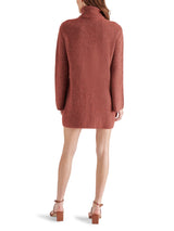 Abbie Rib Mock Neck Mini Sweater Dress Baked Apple