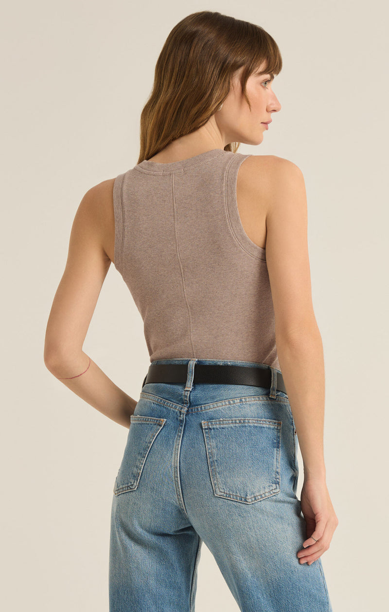 Sirena Rib Tank Heather Taupe