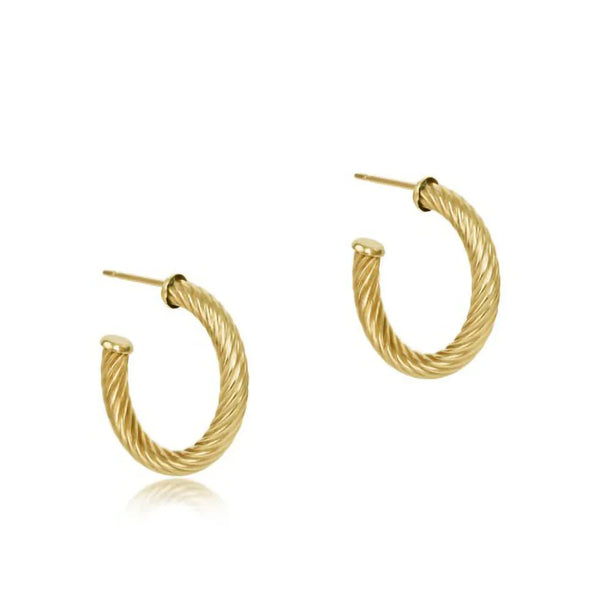Round Gold 1.125" Post Hoop