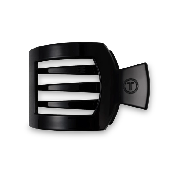 Teleties Medium Flat Square Hair Clip Jet Black