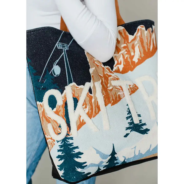 Ski Trip Scene Tote