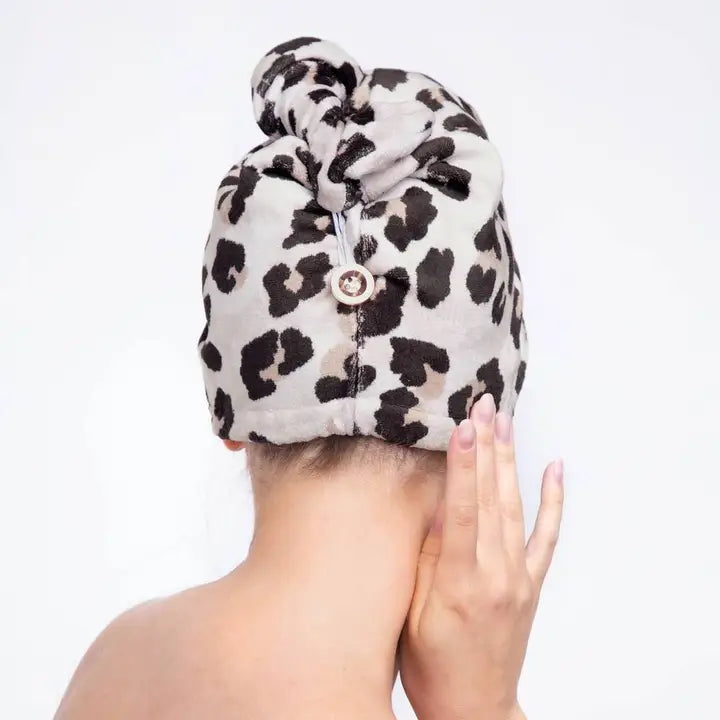 Quick Dry Hair Towel Leopard