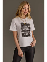 Shot of Whiskey Graphic Tee White