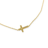 Crystal Cross w/ Heart Water Resistant Necklace