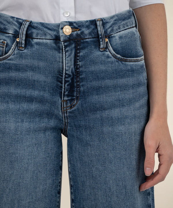 Meg Hi Rise Raw Hem Wide Leg Jeans Family