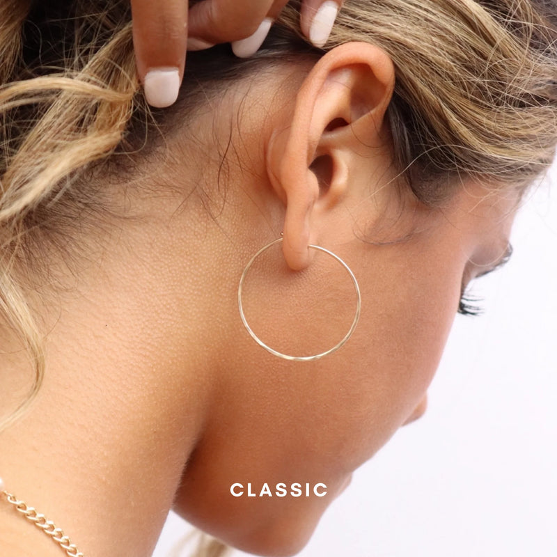 Organic Hoops Sterling Silver