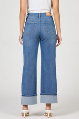 Holly High Rise Cuffed Wide Leg Jeans Abbey Road