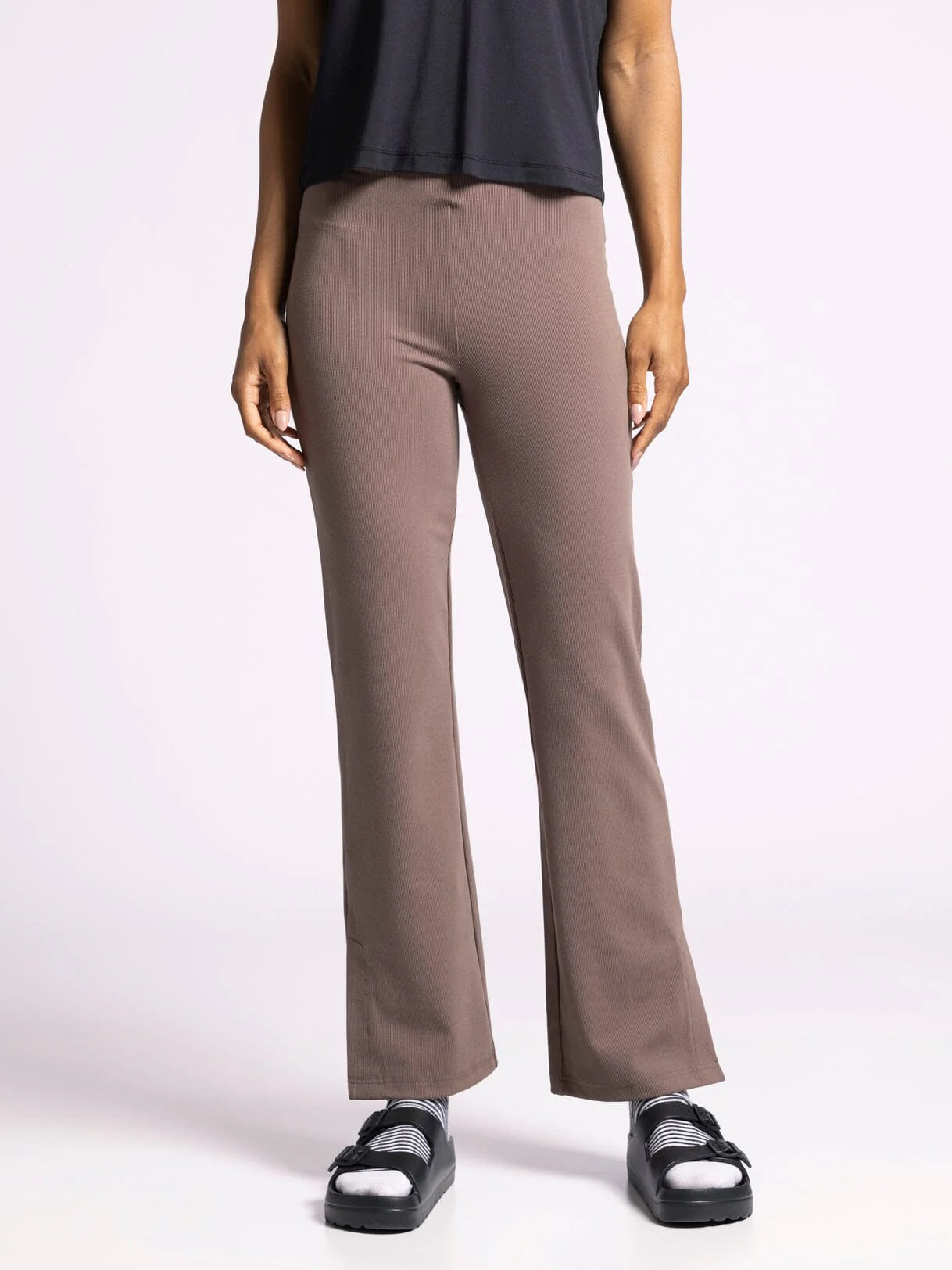 Izzy Slit Hem Pants Raisin