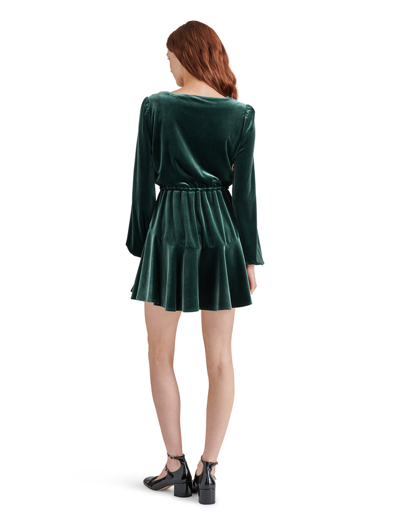 Kara Velvet Tie Waist Dress Pine Grove