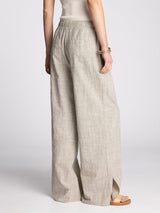 Sable Pants Ivory Forest Green Stripe