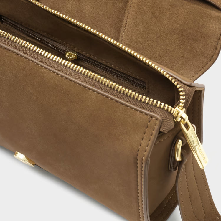 Taya Suedette Crossbody Bag Caramel Suedette