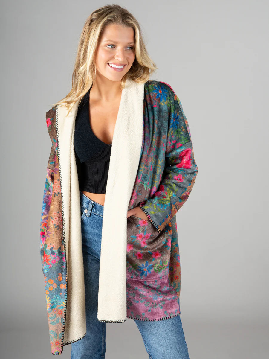 Blanket Kimono Vintage Rose Patchwork