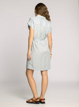 Oaklee Dress Denim Blue Stripe