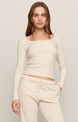 Greyson Scoop Long Sleeve Tee Frosted Pearl