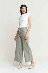 Super High Wise Cropped Utility Pants Summer Green