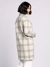 Kenzie Coat Dove Olive Plaid