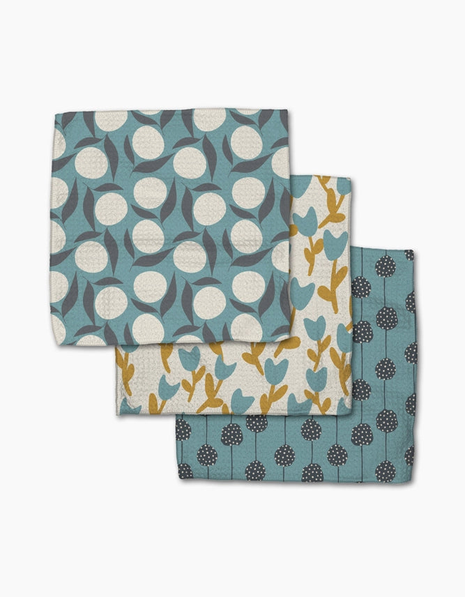 Geometry Dishcloth Set Polka Dot Blooms