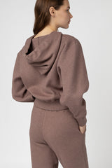 Stevie Hooded Sweateer Brown