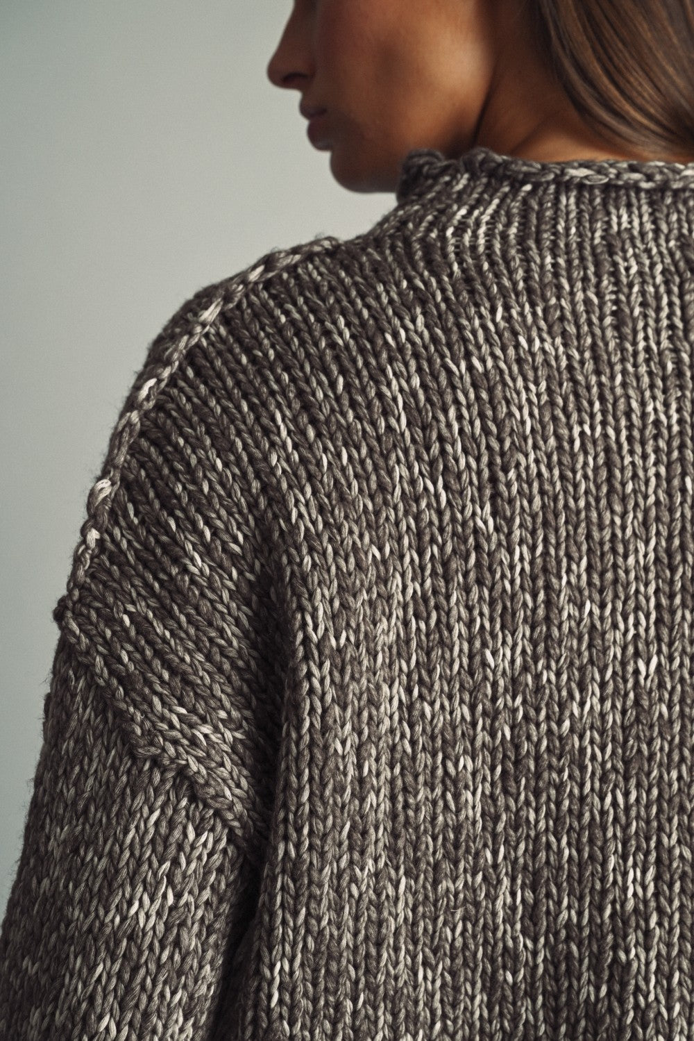 Roll Hem Long Sleeve Sweater