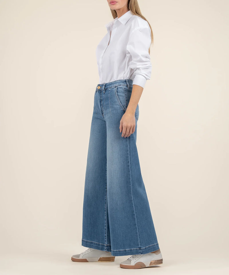 Goldie High Rise Super Wide Leg Dart Front Jeans Unlimited