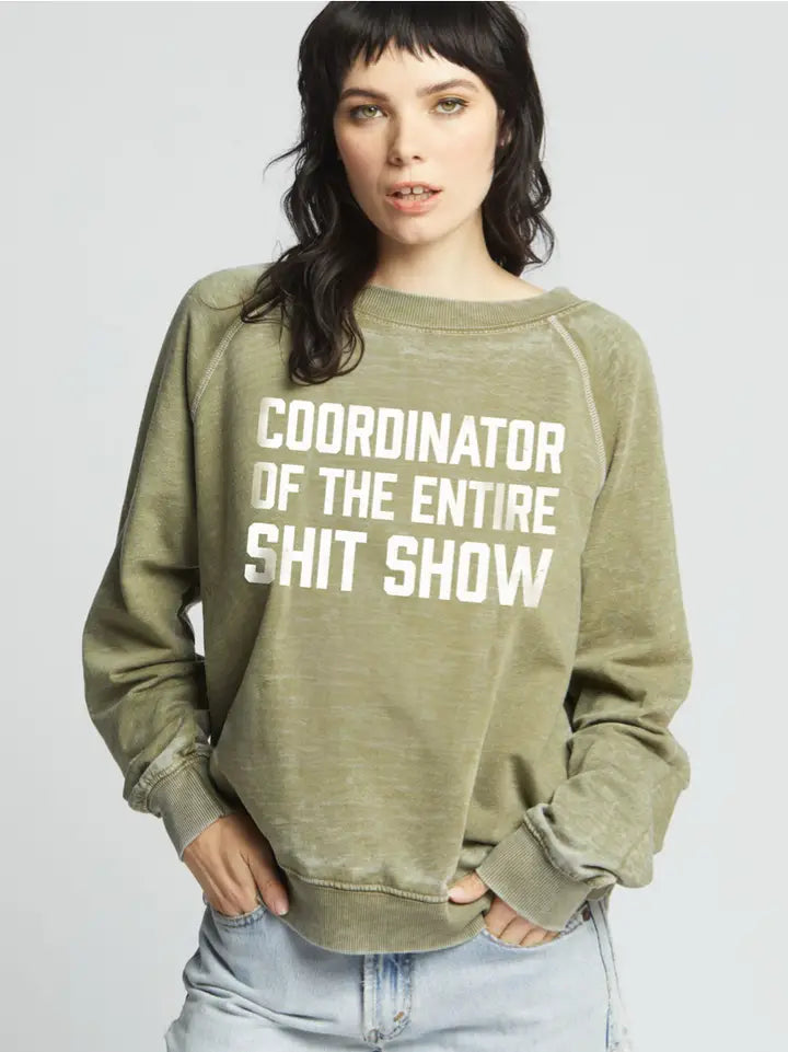 Coordinator Graphic Sweatshirt Olive