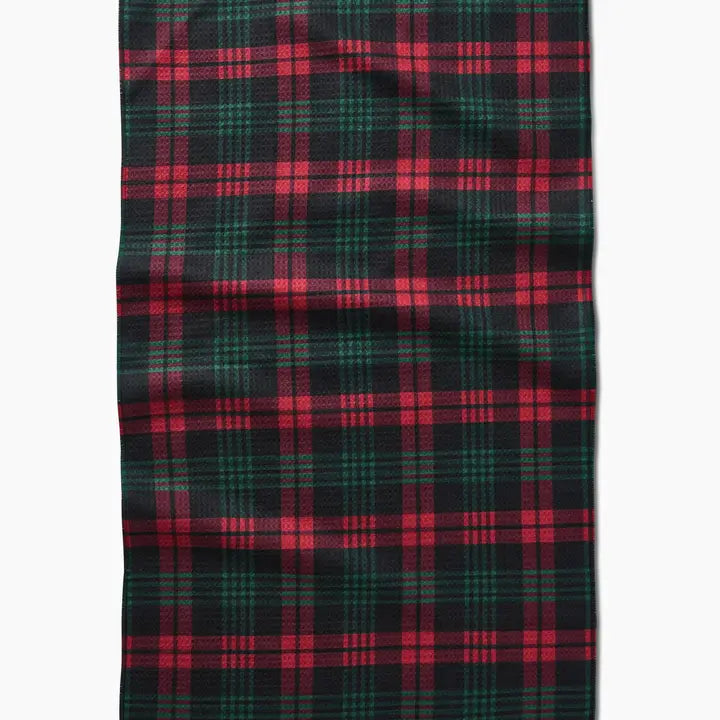 Geometry Tea Towel Very Merry Plaid