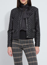 Aurelle Quilted Vegan Leather Jacket Black