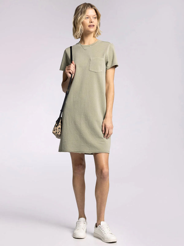 Raiya Tshirt Dress Dried Sage