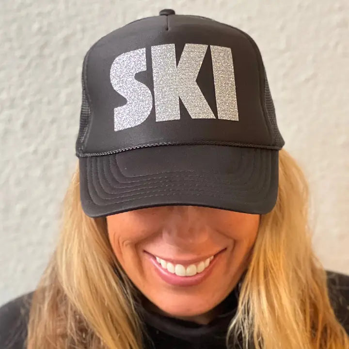 SKI Glitter Trucker Hat