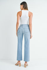 Slim Palazzo Scissor Cut Jeans Light Denim