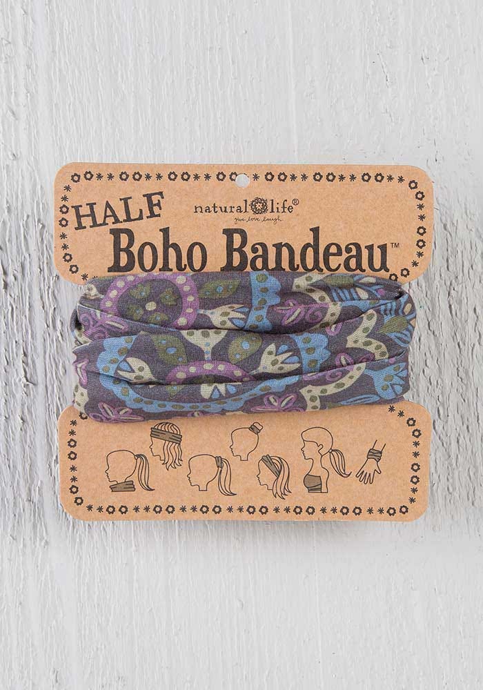 Half Boho Bandeau Blue Cream Mandala