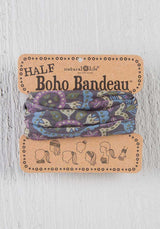 Half Boho Bandeau Wine Floral Border
