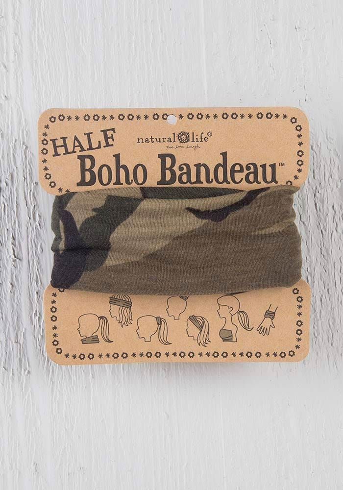 Half Boho Bandeau Wine Floral Border