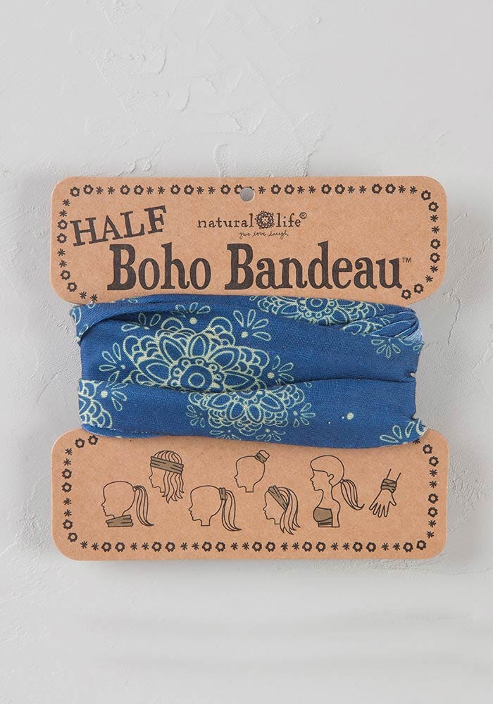 Half Boho Bandeau Wine Floral Border