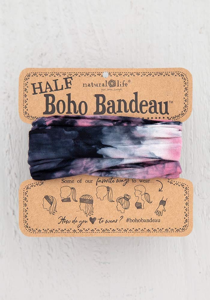 Half Boho Bandeau Wine Floral Border