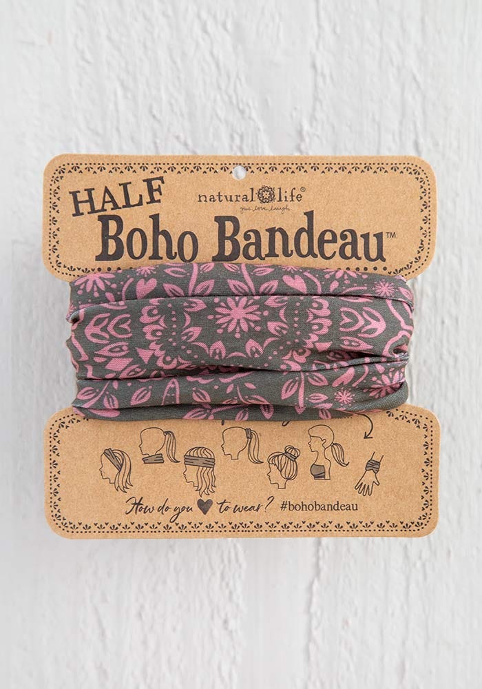 Half Boho Bandeau Olive Blush Mandala
