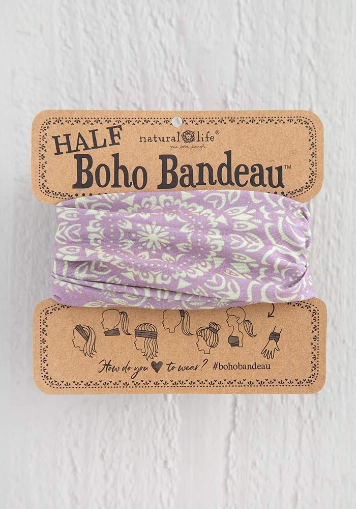 Half Boho Bandeau Navy Wildflowers