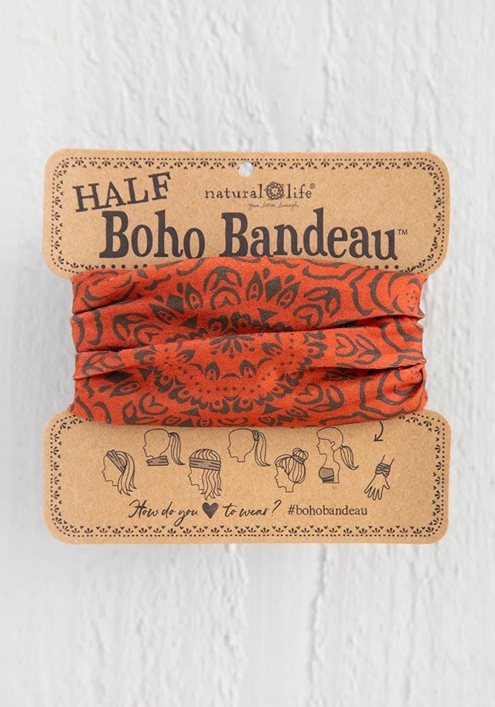 Half Boho Bandeau Black White Daisies