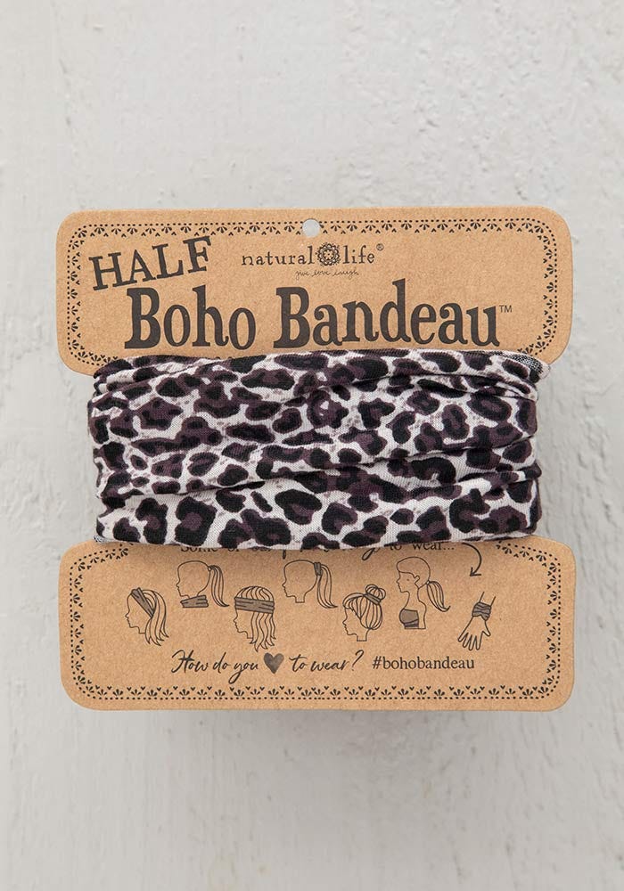 Half Boho Bandeau Black White Daisies