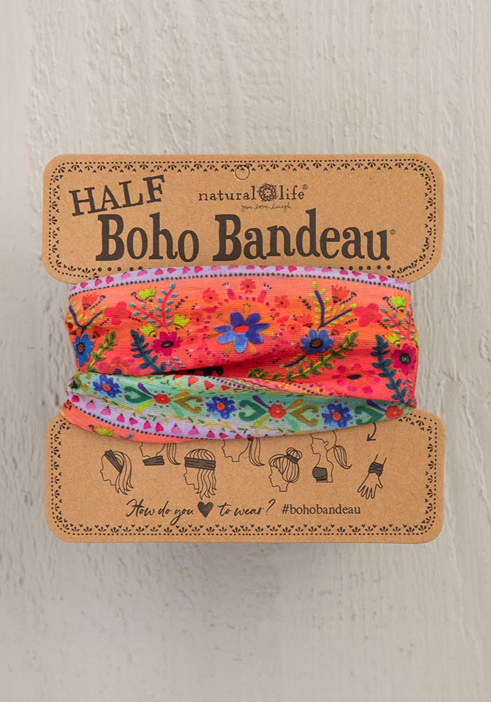Half Boho Bandeau Bright Floral Garden