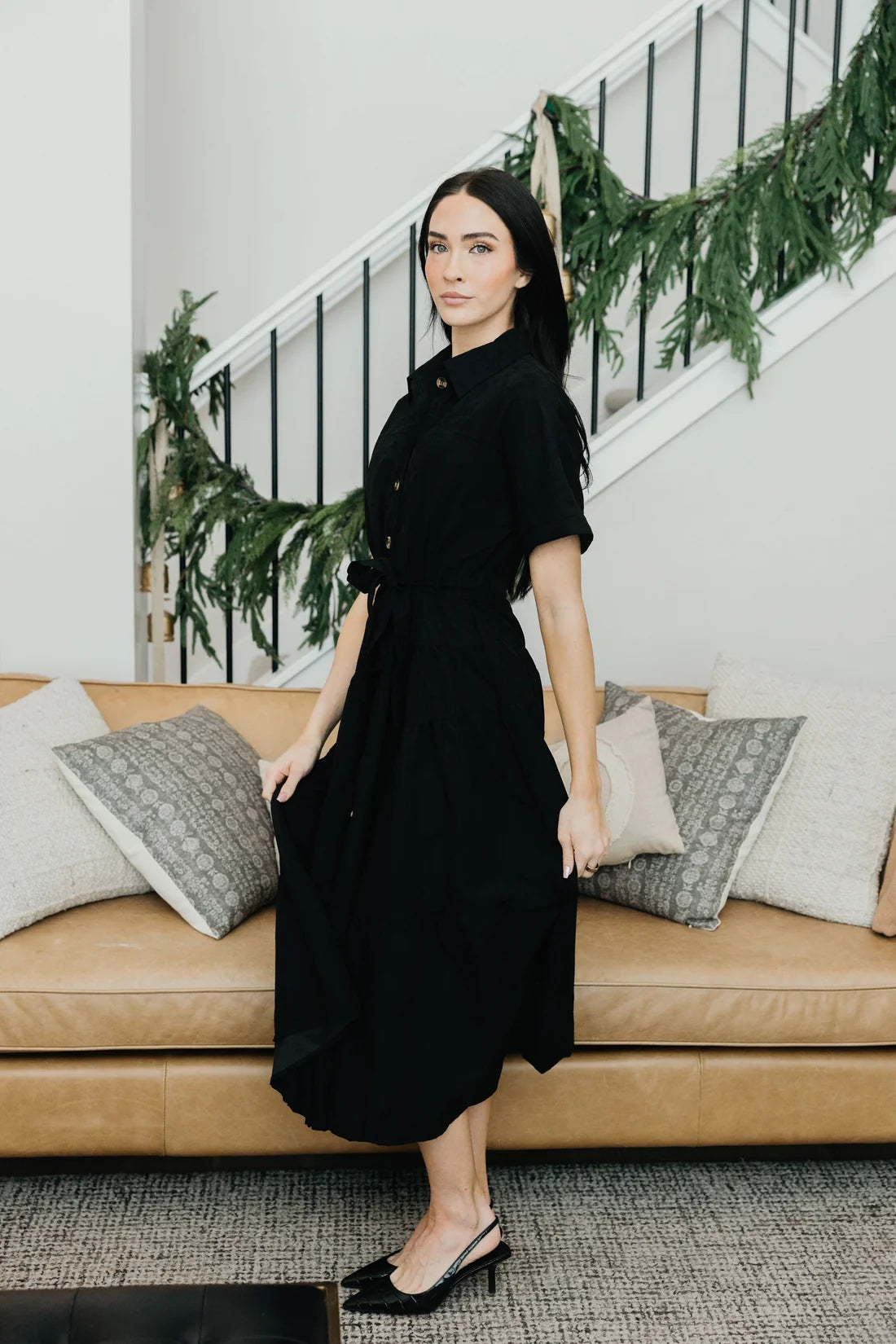 The Winston Midi Dress Black