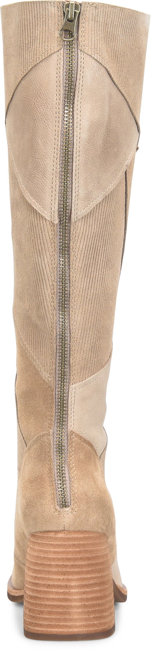 Asbee Tall Patchwork Boots Taupe Combo