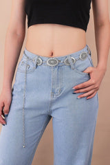 Western Scalloped Oval Chain Belt