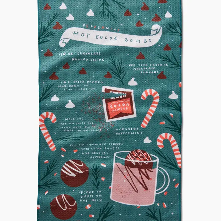 Geometry Tea Towel Hot Cocoa Bomb