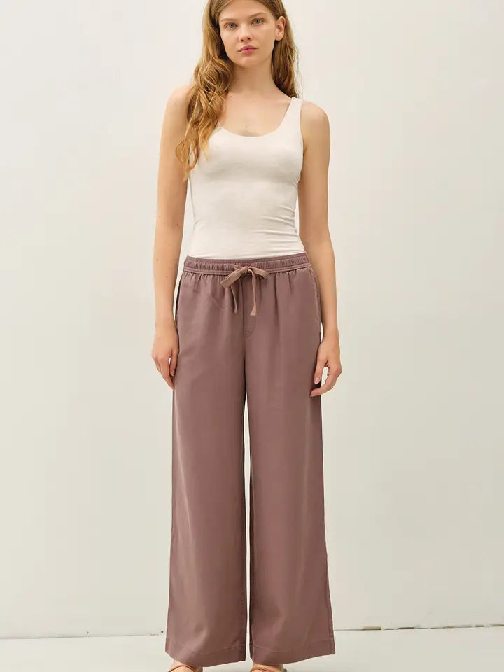 Tencel Wide Leg Pants Cocoa