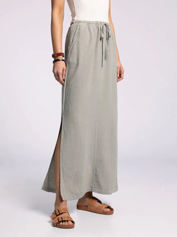 Alcove Tie Waist Skirt Dried Sage