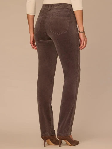 Ab Solution Corduroy Straight Leg Pants Espresso