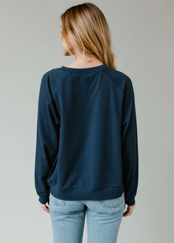 Let It Snow Somewhere Else Sweatshirt Navy