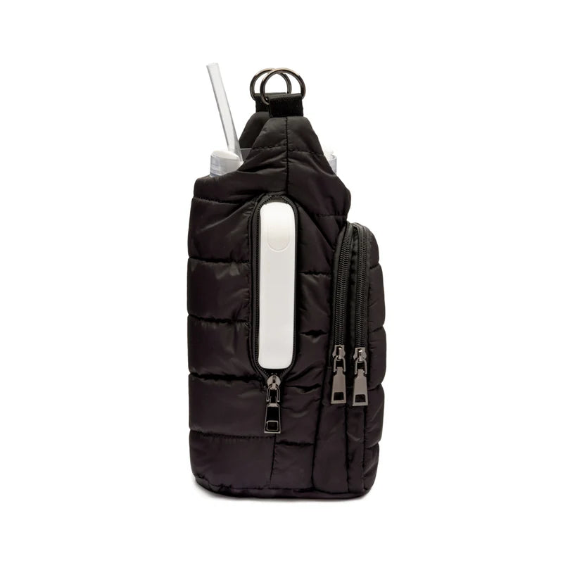 HydroBag Handle Crossbody Black Matte | Grey Black Stripe